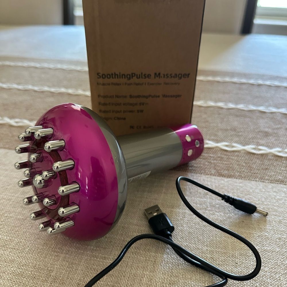 NWT Soothing Pulse Massager - Pink and Silver
NEW IN BOX